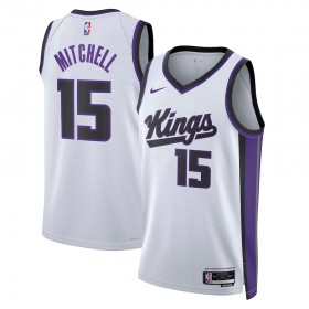 Maillot NBA Sacramento Kings Davion Mitchell Nike 2023-24 Association Edition Blanc Swingman - Homme